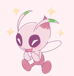 ambiguous_gender eyes_closed insect_wings solo sparkles wings weeeeps nintendo pokemon celebi generation_2_pokemon humanoid legendary_pokemon pokemon_(species) shiny_pokemon 2020