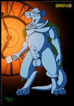 anthro balls belly big_balls clock clock_tower coffee_mug erection genitals male non-mammal_balls slightly_chubby slightly_chubby_male solo ashbearfox_(artist) disney gargoyles broadway_(gargoyles) marine digital_media_(artwork) hi_res