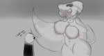 anthro big_breasts breasts cape clothing duo eating eating_food female fungus male mushroom text thick_thighs anonymous_artist 4chan save_the_princess anon human mammal murid murine rat rodent english_text monochrome sketch