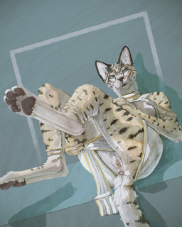 animal_genitalia animal_vulva anklet anthro anus breasts butt chastity_device chastity_piercing clothed clothing digitigrade dress feline_genitalia feline_vulva female fur genital_piercing genitals gold_(metal) gold_jewelry inner_ear_fluff jewelry labia_piercing looking_at_viewer markings necklace pawpads piercing presenting presenting_hindquarters skimpy solo spots spotted_body spotted_fur tail tail_anus tan_body tan_fur tuft vulva vulva_piercing whiskers white_clothing white_dress cosmiclife felid feline mammal serval hi_res