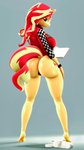 anthro big_breasts big_butt book breasts butt butt_pose clothing equestria female glistening glistening_body huge_butt plantigrade pose rear_view simple_background solo standing suggestive sunset thong underwear white_background whiteskyline equestria_girls hasbro my_little_pony sunset_shimmer_(eg) equid equine horse mammal pony 3d_(artwork) 4k 9:16 absurd_res digital_media_(artwork) full-length_portrait hi_res portrait source_filmmaker_(artwork)