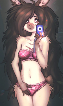 2000s_theme alternative_fashion anthro breasts camera clothed clothed_anthro clothed_female clothing emo female female_anthro freckles front_view hair long_hair panties scene_haircut selfie short_snout solo underwear elronya ronya lagomorph leporid mammal rabbit digital_media_(artwork) digital_painting_(artwork) hi_res painting_(artwork) portrait three-quarter_portrait warm_colors