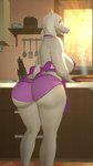 anthro apron big_breasts big_butt breasts butt butt_pose clothing curvy_anthro curvy_female curvy_figure dessert detailed_background eyelashes female food fur horn hourglass_figure hourglass_figured_anthro hourglass_figured_female huge_breasts huge_butt inside kitchen looking_at_viewer looking_back mature_anthro mature_female panties pastry pie pose red_eyes solo standing teeth text thick_thighs tongue underwear white_body white_fur wide_hipped_anthro wide_hipped_female wide_hips billynr trojan undertale undertale_(series) warfare_machine toriel warfare_toriel boss_monster_(undertale) bovid caprine goat mammal monster 2019 3d_(artwork) 9:16 digital_media_(artwork) english_text hi_res source_filmmaker_(artwork)