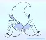 anthro blush butt claws fangs female fluffy fluffy_tail genitals looking_back nude paws pussy rear_view solo spikes tail teeth tongue blue-rum nintendo pokemon canid canine generation_7_pokemon lycanroc mammal midday_lycanroc pokemon_(species) hi_res watermark