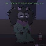 alcohol anthro beverage clothing dialogue drunk erection erection_under_clothing genitals male penis solo substance_intoxication throbbing friedxgold unfurgivable deltarune undertale_(series) ralsei bovid caprine goat mammal 1:1 animated digital_media_(artwork) low_res pixel_(artwork) pixel_animation short_playtime