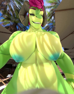 2_penises ambiguous_gender ambiguous_penetrated ambiguous_pov anthro anthro_penetrating areola audible_ejaculation beach big_breasts blue_areola blue_eyes blue_nipples bodily_fluids breasts consistent_pov cum cum_in_mouth cum_inside erection fellatio fellatio_pov first_person_view genital_fluids genitals green_body gynomorph gynomorph/ambiguous gynomorph_penetrating gynomorph_penetrating_ambiguous hair horn intersex intersex/ambiguous intersex_penetrating intersex_penetrating_ambiguous moan multi_genitalia multi_penis nipples oral oral_only oral_penetration outside penetration penile penile_penetration penis penis_in_mouth pov_female receiving_pov red_hair sex hydras_lair luca_(spicybara) yako_(hydras_lair) 3d_(artwork) 3d_animation animated digital_media_(artwork) hi_res high_framerate short_playtime sound video