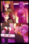 2017 2:3 absurd_res alcohol anthro anthrofied beverage breasts cleavage clothed clothing comic container cup diamond_tiara_(mlp) drinking_glass equid equine featherweight_(mlp) female friendship_is_magic glass glass_container glass_cup hasbro hi_res horse male mammal marik_azemus34 my_little_pony mythological_creature mythological_equine mythology pegasus pony text wine wine_bottle wine_glass wings