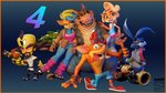 anthro clothed clothing ear_piercing ear_ring eye_contact female group group_photo gun hair knife looking_at_another looking_at_viewer male multicolored_hair no_pupils piercing ranged_weapon ring_piercing simple_background smile tongue tongue_out weapon jawsfm activision crash_bandicoot_(series) coco_bandicoot crash_bandicoot dingodile doctor_neo_cortex pirate_tawna ripper_roo bandicoot canid canine canis crocodile crocodilian dingo human hybrid kangaroo macropod mammal marsupial reptile scalie 16:9 3d_(artwork) blender_(artwork) digital_media_(artwork) hi_res widescreen