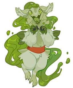 ambiguous_gender anthro arm_tuft cheek_tuft facial_tuft front_view fur glistening glistening_eyes green_body green_eyes green_fur green_tongue hip_tuft looking_at_viewer open_mouth open_smile simple_background smile solo tongue tuft unsigned white_background corzh77 species_request absurd_res full-length_portrait hi_res portrait