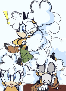 anthro beverage blue_eyes coffee coffee_mug drinking female horn looking_at_viewer simple_background solo white_background cosmicseternity idw_publishing sega sonic_the_hedgehog_(comics) sonic_the_hedgehog_(idw) sonic_the_hedgehog_(series) lanolin_the_sheep_(sonic) bovid caprine mammal sheep absurd_res hi_res