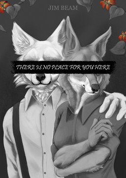 5_fingers anthro black_nose cheek_tuft clothed clothed_anthro clothed_female clothed_male clothing duo ears_up facial_markings facial_tuft female fingers flower front_view fur glistening glistening_nose grey_body grey_fur head_markings humanoid_hands inner_ear_fluff leaf looking_at_viewer male markings married_couple mouth_closed neutral_expression plant pointy_ears simple_background standing text title tuft white_body white_fur hyacinth1971 tails_noir lukas_(tails_noir) renee_wilson arctic_fox canid canine fox mammal true_fox 2026 absurd_res cover cover_art cover_page digital_drawing_(artwork) digital_media_(artwork) half-length_portrait hi_res monochrome portrait shaded