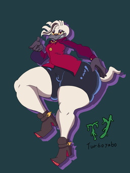 anthro big_butt boots butt clothing cuffs_(clothing) eyewear femboy footwear fur glasses jewelry male shoes solo spats tail topwear vest white_body white_fur turboyabo idw_publishing sega sonic_the_hedgehog_(comics) sonic_the_hedgehog_(idw) sonic_the_hedgehog_(series) doctor_starline mammal monotreme platypus 3:4 absurd_res hi_res
