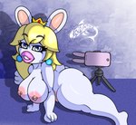 anthro big_breasts blonde_hair breasts cellphone detailed_background electronics female flexible hair lips lipstick looking_at_viewer makeup nipple_piercing nipples noseless nude phone piercing solo splits spread_legs spreading thick_thighs tripod renegade-157 mario_bros mario_plus_rabbids_kingdom_battle nintendo raving_rabbids rayman_(series) ubisoft rabbid_peach lagomorph mammal rabbid crossover hi_res