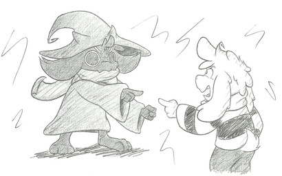 clothing duo eyewear fur gesture glasses hand_gesture hat headgear headwear humor long_ears male parody pointing scarf smashedatoms deltarune spider-man_pointing_at_spider-man undertale undertale_(series) asriel_dreemurr ralsei boss_monster_(undertale) bovid caprine darkner goat mammal 16:10 2018 meme sketch widescreen