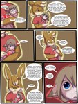 2013 3:4 anthro babystar biped chocolatekitsune chocolatekitsune_(character) comic dialogue digital_media_(artwork) duo english_text female fur gemma_polson hair hi_res lagomorph leporid male mammal rabbit rodent sciurid simple_background standing text tree_squirrel young young_anthro