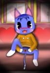 anthro blue_body blue_fur blush featureless_feet feet female fur genitals heart_symbol love presenting presenting_pussy pussy solo spread_pussy spreading naoya animal_crossing nintendo rosie_(animal_crossing) domestic_cat felid feline felis mammal