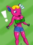 ! animal_crossing blue_eyes breasts cervine cleavage clothed clothing deer ear_piercing erect_nipples female fuchsia nintendo nipples piercing solo tube_top unknown_artist video_games
Rating: Questionable
Score: 0
User: Juni221
Date: March 07, 2014