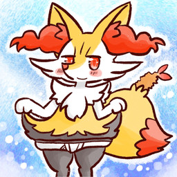 ambiguous_anthro ambiguous_gender anthro biped briefs briefs_only closed_smile clothed clothing digitigrade dipstick_tail food front_view fur_lift looking_at_viewer markings monotone_briefs monotone_clothing monotone_underwear mouth_closed shrimp_(food) simple_background smile snout solo standing tail tail_markings tighty_whities topless underwear underwear_only white_briefs white_clothing white_underwear annyui0611 nintendo pokemon braixen canid generation_6_pokemon mammal pokemon_(species) 1:1 2022 digital_drawing_(artwork) digital_media_(artwork) japanese_description portrait three-quarter_portrait translated_description