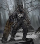 4_toes 5_fingers anthro day detailed_background feet fingers horn male outside solo tail toes themefinland dark_souls fromsoftware mythology dragon mythological_creature mythological_scalie scalie wingless_dragon 2021 digital_media_(artwork) hi_res