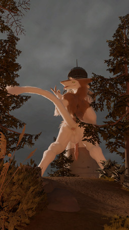 anthro anus balls blep butt genitals lighthouse looking_at_viewer looking_back looking_back_at_viewer macro male nude penis rear_view smile solo tail tongue tongue_out torva_maan sergal 3d_(artwork) 9:16 absurd_res blender_(artwork) digital_media_(artwork) hi_res