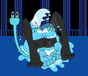 barefoot butt duo feet female female/female from_behind_position from_front_position genitals grinding holding_butt humping lying machine mating_press missionary_position nude on_back passionate rear_view sex soles toes tribadism vaginal vulva water mepwep deltarune undertale_(series) miss_mizzle tasque_manager darkner elemental_creature elemental_humanoid felid feline humanoid mammal mizzle_(deltarune) robot water_creature water_humanoid