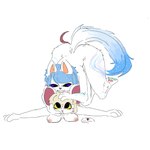 anthro big_breasts black_eyes blonde_hair blue_hair blush breasts clothing duo female fur hair hat headgear headwear male male/female nurse nurse_clothing nurse_headwear purple_eyes sex smile tail white_body white_fur yellow_eyes unknown_artist terrible_mouse lorna_(terrible_mouse) canid canine canis domestic_dog mammal mouse murid murine rat rodent 1:1 hi_res source_request
