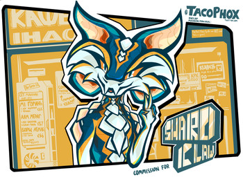 anthro blue_body cafe fangs looking_at_viewer male orange_eyes scales shardclaw simple_background smile solo teeth text tacophox mythology mythological_creature mythological_scalie reptile scalie snake absurd_res cyrillic_text digital_media_(artwork) hi_res