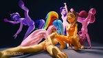 16:9 3d_(artwork) alternate_species anthro anthrofied anus applejack_(mlp) arm_above_head bent_over big_breasts breasts butt clothing cowboy_hat crouching cutie_mark digital_media_(artwork) dock_(anatomy) earth_pony equid equine female fluttershy_(mlp) friendship_is_magic genitals group handstand hasbro hat hat_only headgear headgear_only headwear headwear_only hi_res hooves horn horse looking_at_viewer looking_back lying mammal mane_six_(mlp) melvelvin mostly_nude my_little_pony mythological_creature mythological_equine mythology navel nipples nude on_front pinkie_pie_(mlp) pony pose presenting presenting_hindquarters pussy rainbow_dash_(mlp) rarity_(mlp) small_breasts standing stretching tail twilight_sparkle_(mlp) underhoof unicorn widescreen