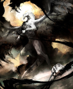 abstract_background feral male membrane_(anatomy) membranous_wings solo spread_wings sun tail white_body wings kekai_kotaki hasbro magic:_the_gathering mythology wizards_of_the_coast dragon mythological_creature mythological_scalie scalie hi_res official_art