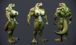 3_toes anthro big_muscles breasts claws feet female genitals muscular muscular_female nude pecs pecs_with_breasts pussy solo toes kruk pamela_rex_(zp92) dinosaur prehistoric_species reptile scalie 3d_(artwork) absurd_res digital_media_(artwork) hi_res