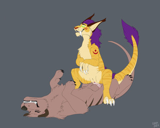 bodily_fluids claws cowgirl_position cum cum_from_vagina cum_in_vagina cum_inside druid duo ejaculation erection eyes_closed fangs female female_penetrated feral feral_on_feral feral_penetrated feral_penetrating feral_penetrating_feral from_front_position fur genital_fluids genitals magic_user male male/female male_penetrating male_penetrating_female on_bottom on_top penetration penile penile_penetration penis penis_in_vagina sabertooth_(anatomy) sex simple_background smile spread_legs spreading tail teeth toe_claws tribal_spellcaster vaginal vaginal_penetration vulva caraluca blizzard_entertainment warcraft rae_(caraluca) dasyuromorph druid_(feral) felid feline mammal marsupial recently_extinct_species thylacine digital_media_(artwork) hi_res