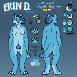 4_fingers 4_toes ankle_tuft anthro arm_tuft bisexual_pride_colors black_claws blue_background blue_body blue_eyebrows blue_fur blue_hair blue_inner_ear blue_mouth blue_pubes body_hair breasts cheek_tuft circle_eyebrows claws color_swatch countershade_fingers countershade_fur countershade_legs countershade_torso countershading curly_hair eyebrows eyelashes eyeliner facial_tuft featureless_crotch feet female fingers fluffy front_view frown fur gradient_background hair happy_trail intersex_pride_colors leg_tuft lgbt_pride makeup medium_breasts neck_tuft nonbinary_pride_colors nude nude_anthro nude_female ocular_prosthetic pawpads pride_colors pronouns prosthetic pubes rear_view shoulder_blades simple_background slim_anthro slim_female solo standing tail teal_body teal_eyes teal_nose teal_pawpads teal_skin teal_tongue teeth text toes tongue tuft soyesoye canid canine canis mammal wolf 1:1 2026 character_name colored digital_drawing_(artwork) digital_media_(artwork) english_text handwritten_text hi_res line_art model_sheet signature