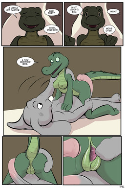 adolescent adolescent_anthro adolescent_on_adolescent animal_genitalia animal_penis anthro areola base_three_layout big_penis blockage_(layout) breasts butt cloaca dialogue duo erection eyes_closed fangs female female_adolescent five_frame_image genitals green_eyes horizontal_blockage male male/female male_adolescent medium_breasts multicolored_penis nipples nude open_mouth penis prehensile_penis proboscis_(anatomy) sex speech_bubble straddling teeth text three_row_layout trunk_(anatomy) tusks two_tone_penis young young_anthro thunderouserections study_partners angie_(study_partners) ragdoll_(study_partners) alligator alligatorid crocodilian elephant elephantid mammal proboscidean reptile scalie 2:3 comic english_text hi_res