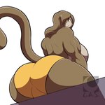 butt clothing female panties tail underwear lunis1992 animal_humanoid haplorhine humanoid mammal mammal_humanoid monkey primate primate_humanoid amber_(disambiguation) 1:1 hi_res