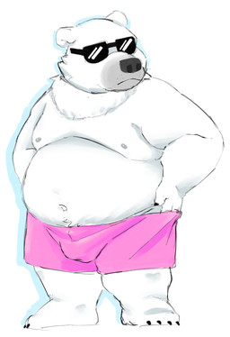 anthro belly big_belly clothing eyewear kemono male moobs navel nipples overweight overweight_male solo sunglasses underwear wearing_sunglasses 0ottotto0 ice_climber polar_bear_(ice_climber) bear mammal polar_bear ursine 2026 hi_res
