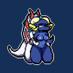 anthro belly belly_inflation biped blue_body blue_hair blue_scales bodily_fluids breasts countershade_scales countershade_torso countershading cum cum_inflation cum_inside duo female female_penetrated from_behind_position genital_fluids green_eyes gynomorph gynomorph/female gynomorph_penetrating gynomorph_penetrating_female hair horn inflation intersex intersex/female intersex_penetrating intersex_penetrating_female kneeling long_hair membrane_(anatomy) membranous_wings nipples penetration pink_nipples scales sex simple_background tail transparent_background wings alyaska2201 mythology caitlyn_bellerose valerie_(noer_nbi) dragon mythological_creature mythological_scalie scalie 1:1 alpha_channel animated digital_media_(artwork) pixel_(artwork) pixel_animation