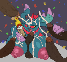 areola award big_breasts big_penis blue_body bodily_fluids breast_play breasts cum cum_on_breasts cum_on_face cumshot disembodied_penis ejaculation erection female genital_fluids genitals group handjob huge_breasts humanoid_genitalia humanoid_penis hyper hyper_breasts male nipples not_furry open_mouth penile penis pink_areola pink_nipples red_sclera sex solo_focus titfuck trophy yellow_eyes kiffy_(artist) nintendo pokemon ancient_pokemon flutter_mane generation_9_pokemon paradox_pokemon pokemon_(species) hi_res