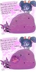 1:2 absurd_res anthro arachnid arthropod belly big_belly cami_gz clothing confusion digital_drawing_(artwork) digital_media_(artwork) duo english_text fan_character female female_pred frisk_(undertale) hi_res huge_belly internal larger_prey muffet multi_arm multi_eye multi_limb ribbons size_difference smaller_female smaller_pred spider text undertale undertale_(series) vore