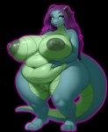 anthro areola belly big_belly big_breasts big_butt big_nipples breasts butt female genitals green_areola green_nipples hair horn huge_breasts huge_butt hyper hyper_breasts looking_at_viewer nipples nude obese obese_anthro obese_female overweight overweight_anthro overweight_female puffy_areola puffy_nipples pussy simple_background smile solo tail thick_thighs wide_hips zhephyreart mythology zhephyre_(zhephyreart) dragon mammal mythological_creature mythological_scalie scalie 2024 absurd_res digital_media_(artwork) hi_res