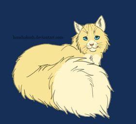 ambiguous_gender big_tail blue_eyes feral feralized fluffy fluffy_tail fur solo tail tan_body tan_fur text yellow_body yellow_fur ouivon attack_on_titan historia_reiss domestic_cat felid feline felis mammal 2013 alpha_channel low_res url