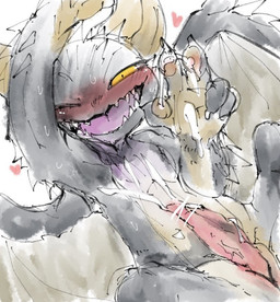 animal_genitalia black_body black_scales black_sclera blush bodily_fluids censored_genitalia censored_penis claws cum cum_drip cum_on_hand cum_on_self cum_string dripping erection fangs feral genital_fluids genital_slit genitals horn ineffective_censorship male one_eye_closed penis scales simple_background sketchy smile solo spikes sweat tapering_penis teeth vein veiny_penis white_background wings doneru capcom monster_hunter elder_dragon nergigante censored sketch