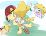 <3 anime balls barefoot black_eyes black_fur blush brown_fur cat clyndemoon cowgirl_position cum cum_in_pussy cum_inside cum_on_penis erection eyes_closed feline female fur green_background green_eyes hat headgear hi_res japanese jirachi kissing legendary_pokémon looking_down looking_up lying male mammal meowth nintendo nude on_back on_top one_eye_closed open_mouth pawpads paws penis pink_ski plain_background pokémon raised_arm red_penis red_skin saliva sex size_difference squint straight tan_fur tongue vaginal video_games white_eyes white_skin
Rating: Explicit
Score: 5
User: forkU
Date: August 07, 2013
