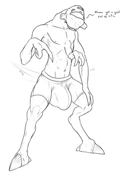 anthro balls big_balls big_bulge big_penis big_tail bottomwear bulge clothed clothing detailed_bulge dialogue fangs genitals gesture groin hand_gesture hand_on_leg hand_on_thigh hip_sway huge_balls huge_bulge huge_penis inviting inviting_viewer male offering_to_viewer pecs penis pointing pointing_at_self pointing_down revealing_outfit seductive shorts skimpy smile smiling_at_viewer solo tail talking_to_viewer teeth text tight_bottomwear tight_bulges tight_clothing tight_shorts tight_underwear underwear conditional_dnp samagthrav2 half-life valve alien vortigaunt absurd_res english_text hi_res monochrome