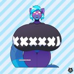 anthro big_breasts breasts female huge_breasts hyper hyper_breasts solo thewilldpink plum_the_red_panda ailurid mammal red_panda 1:1 absurd_res hi_res