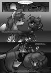 brother_(lore) comic dialogue english_text equid equine fan_character female feral grey_background hair hasbro hexuas hi_res horn incest_(lore) kissing male mammal monochrome my_little_pony mythological_creature mythological_equine mythology pegasus sibling_(lore) simple_background sister_(lore) sketchy_skylar sketchy_skylar_(character) text unicorn wings