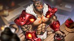 abs anthro armor beverage blush bottomwear claws clothing furniture high-angle_view holding_beverage holding_object loincloth male muscular muscular_male nipples pubes red_eyes sitting solo table littef felid mammal pantherine tiger 2023 hi_res