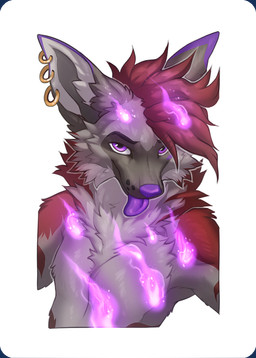 anthro elemental_manipulation fire fire_manipulation magic male solo hioshiru joe_bonecrusher hyena mammal striped_hyena