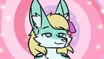 ambiguous_gender anthro blue_body blue_fur countershading ear_piercing ear_tag fur hypnosis mind_control piercing solo tired trance anonymous_artist epilepsy_warning lily_foxworthy canid canine fennec_fox fox mammal true_fox animated short_playtime