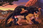 4_toes animal_genitalia balls bodily_fluids cum cum_in_vagina cum_inside detailed_background dominant dominant_male duo erection feet female female_penetrated feral feral_on_feral feral_penetrated from_behind_position genital_fluids genitals hindpaw looking_at_another male male/female male_penetrating male_penetrating_female open_mouth outside outside_sex pawpads paws penetration penile penile_penetration penis raised_leg sex smile spots stealth_sex submissive submissive_female tail teeth thrill_of_almost_being_caught toes vaginal vaginal_penetration vulva whiskers xtreme3246 disney the_lion_king arsenio_(rallan) kiara_(the_lion_king) simba_(the_lion_king) felid feline jaguar lion mammal pantherine digital_drawing_(artwork) digital_media_(artwork) hi_res