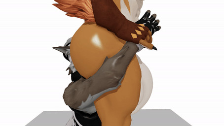 5_fingers anthro big_butt big_penis black_claws black_clothing black_gloves black_handwear black_headwear black_jacket black_topwear brown_clothing brown_gloves brown_handwear butt circumcised claws clothing duo face_on_butt fingerless_gloves fingers fire fur genitals glans gloves grey_body grey_fur hand_grab handwear headgear headwear huge_penis humanoid_genitalia humanoid_penis interspecies jacket male male/male orange_body orange_fur penis pink_glans simple_background topwear white_background balasu camseven_(modeler) nes67911_(modeler) epic_games fortnite meowtooth wendell_(fortnite) canid canine canis domestic_cat felid feline felis mammal wolf 2024 3d_(artwork) 3d_animation animated digital_media_(artwork) english_description loop